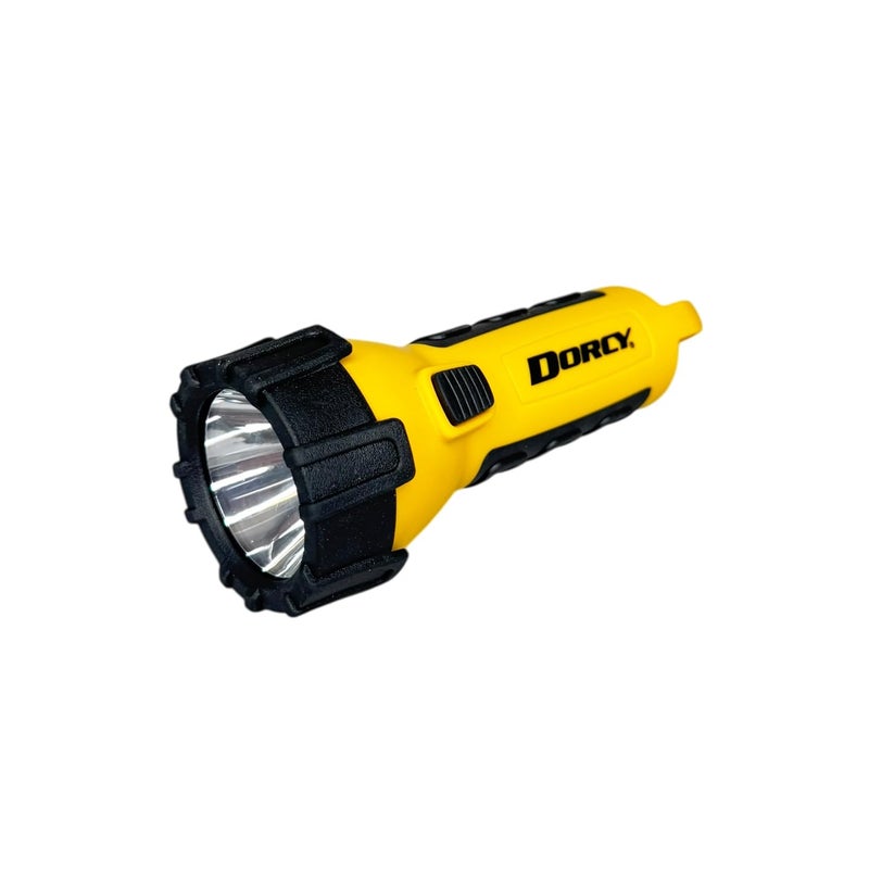 Dorcy 41-2521 Water Resistant Battery Powered Floating LED Flashlight with Carabiner Clip, Ideal for Camping and Outdoors, Bright Yellow - Image 1